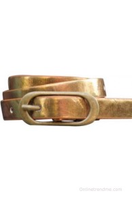Winsome Deal Women Formal, Casual Gold Artificial Leather Belt(Gold)